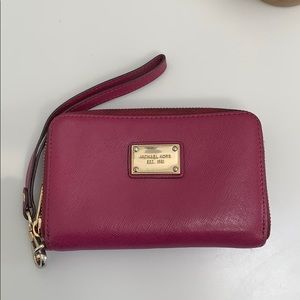Pink Michael Kors wristlet